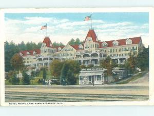 Damaged-Back W-Border HOTEL Lake Winnipesaukee - Laconia - Meredith NH B4528