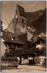 Interlaken Kirche Von Unterseen Erbaut 1285 Switzerland Real Photo RPPC Postcard
