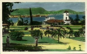 china, HONG KONG, The Public Garden (1950s) Tinted RPPC