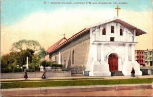 Mission Dolores Founded 1776 San Fancisco California CA Antique Postcard UNP 