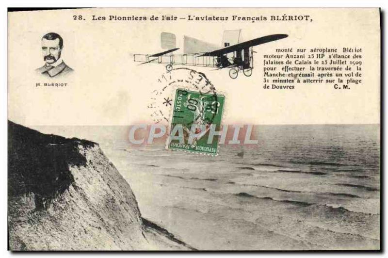 Old Postcard Jet Aviation Aviator French Bleriot