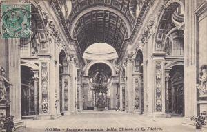 Italy Roma Rome Interno generale della Chiesa di San Pietro