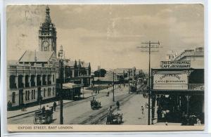 Oxford Street Scene East London Eastern Cape South Africa 1908 postcard