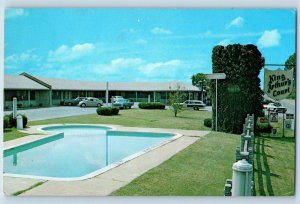 1956 King Arthur's Court Swimming Pool Classic Car Greenville Tennessee Postcard