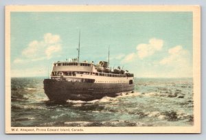 M.V. Abegweit Ferry Prince Edward Island Canada Postcard Vintage Ship