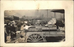 Unidentified Market Scene - Possibly Los Angeles California Real Photo Postcard