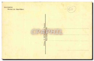 Old Postcard Saverne Haut Barr Ruins