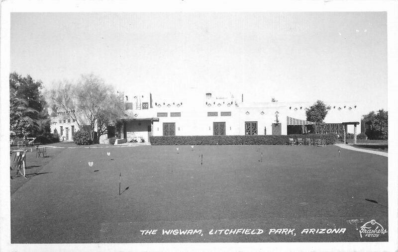 Arizona Hotel Litchfield Park Wigwam PPC Photo Postcard roadside Frasher 20-53