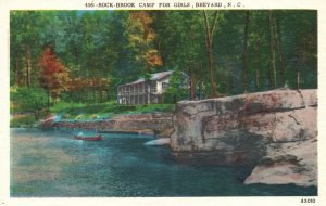 Vintage Postcard Rock Brook Camp For Girls Brevard North Carolina Asheville Pub.