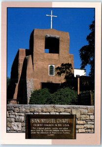 Postcard - The San Miguel Chapel -  Santa Fe, New Mexico