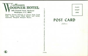 VINTAGE The Woodner Hotel Washington DC UNPOSTED POSTCARD