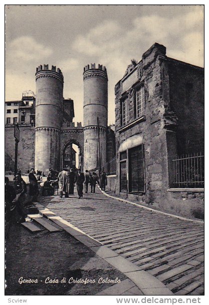 GENOVA, Ligura, Italy, 1930-1940's; Casa Di Cristoforo Colombo