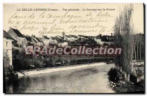 Postcard Old La Celle-Dunoise Vue Generale Dam On The Basement