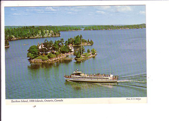 Zavikon Island, Cuise Boat,  Thousand Islands, Ontario, Canada