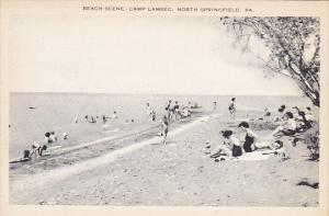 Beach Scene Camp Lambec North Springfield Pennsylvania Artvue