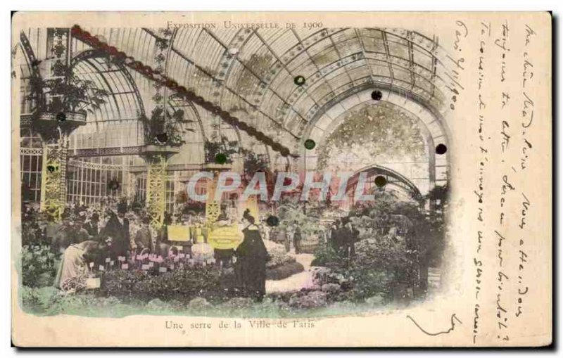 Old Postcard A Greenhouse of the City of Paris