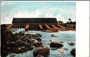 Rangeley Lakes ME Middle Dam c1906 Postcard Maine JH13
