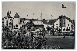 c1933 Old Heidelberg Amusement Park Inn Chicago Worlds Fair Illinois IL Postcard