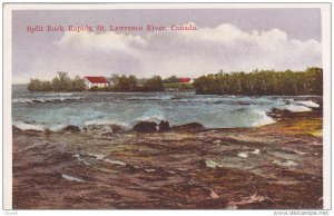 ST. LAWRENCE RIVER, Ontario, Canada, 1900-1910's; Split Rock Rapids