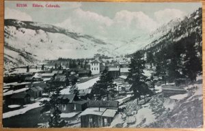 ELDORA Boulder County, Colorado Bird's Eye View c1910s Vintage Postcard