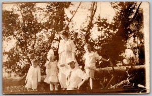 1912 RPPC Real Photo Postcard Nebraska Family Posted To Ohio