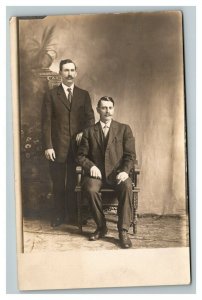 Vintage 1909 RPPC Postcard - Portrait of Anderson Men