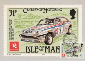 Sports Postcard - Motor Racing First Day of Issue Stamp, Isle of Man RR15725