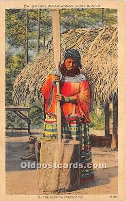 Everglades Seminole Indians, Florida USA Unused 