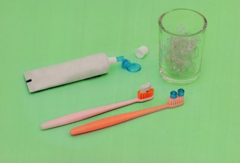 Toothpaste Tube Of Brush Brushes Dentists Childrens Lego Display