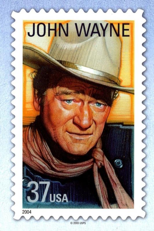 Stamps On Postcards John Wayne 2006