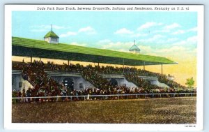 HENDERSON, KY ~ Ellis Park DADE PARK RACE TRACK Horse Racing 1930s Postcard 