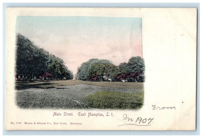 1907 Main Street East Hampton Long Island New York NY Posted Antique Postcard