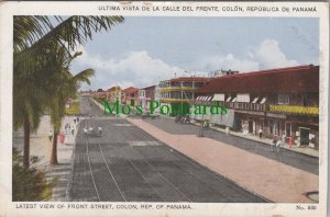 Panama Postcard - Front Street, Colon, Republic of Panama RS37141
