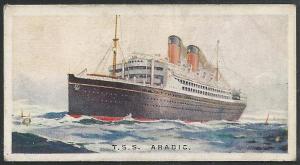Canada 1924 Imperial Tobacco T.S.S. ARABIC Ships ot the World Cigarettes Card