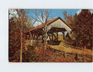 Postcard One of the Five Old Covered Bridges in Lyndon, Vermont