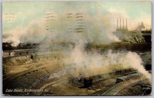 Vtg Birmingham Alabama AL Coke Ovens Railroad Tracks 1910s View Old Postcard
