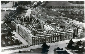 VTG 1930s Hampton Court Palace Aerial Birdseye View United Kingdom RPPC Postcard