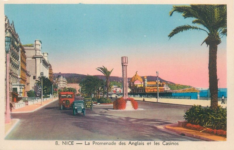 France Nice set of 17 semi-modern scenic postcards 