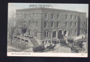 BOONVILLE MISSOURI HOTEL FREDERICK ANTIQUE VINTAGE POSTCARD B&W MO.