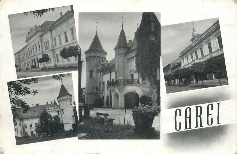 Romania Carei multi view tower arhitectura strada parc Postcard