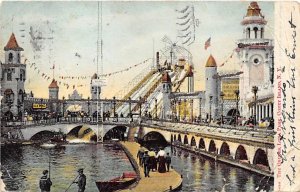 The Chutes, Luna Park Coney Island, New York, USA Amusement Park 1906 