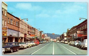 LONGVIEW, WA Washington ~ STREET SCENE Signs c1950s, 60s  Cars  Postcard 