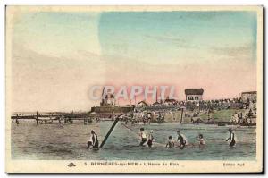 Old Postcard Bernieres sur Mer L Bath Time