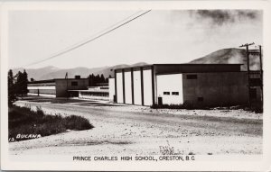 Creston BC Prince Charles High School Buckna Gowen Sutton RPPC Postcard H59