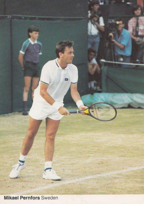 Mikael Pernfore Sweden Swedish Tennis Champion Rare Wimbledon Postcard