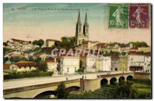 Old Postcard Niort Old Bridge and Saint Andre