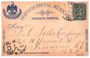 exico, Postcard requesting products and prices dated 10/28/1899