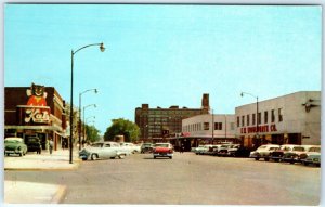 c1950s Kansas City MO Swift Armor St Downtown Chrome Photo Postcard Main Car A89