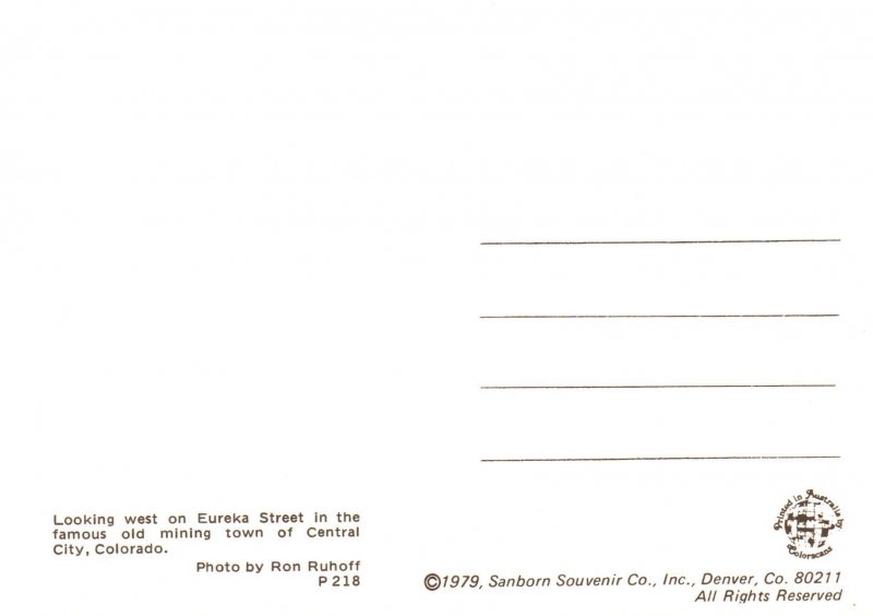 Eureka Street,Central City,CO