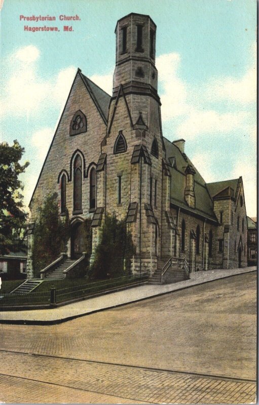 USA Presbyterian Church Hagerstown Maryland Vintage Postcard 05.42